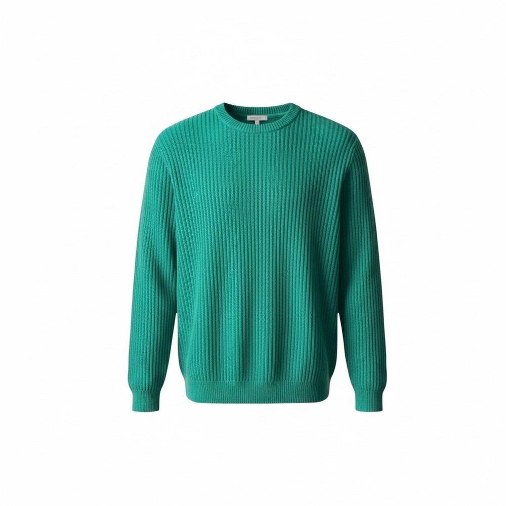 Piombo‎ Green 100% Cotton Crewneck Men's Sweater NWT